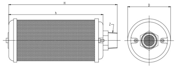 air dryer exhaust muffler drawing